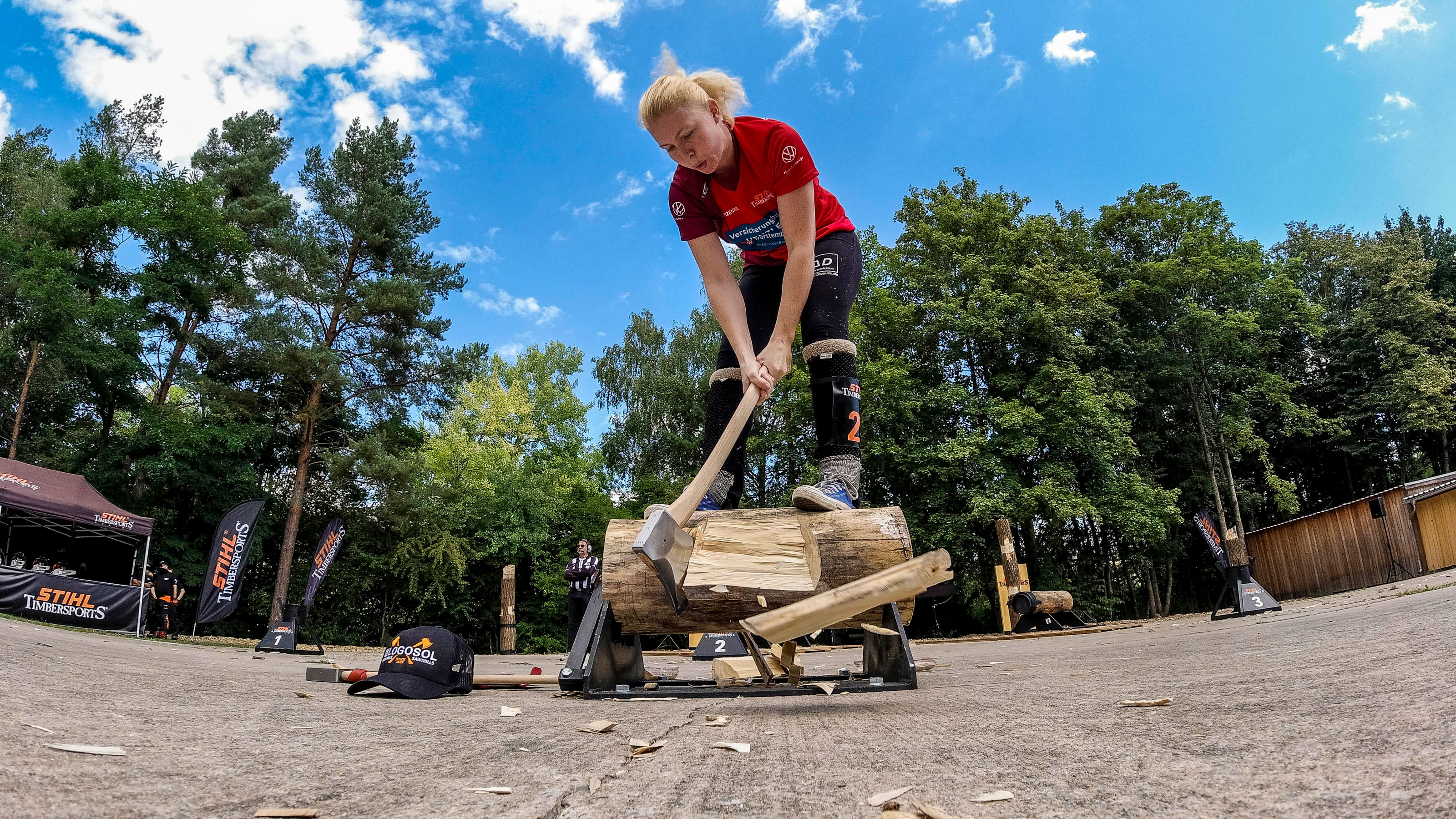 STIHL TIMBERSPORTS® Athleten bei der Einzel-Weltmeisterschaft 2018 in Liverpool.